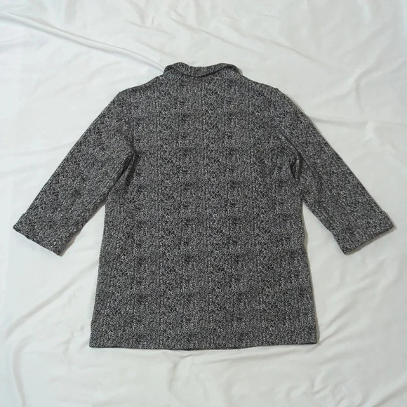 Express Two Pocket Herringbone Blazer, Color Black/Gray Size L - Picture 2 of 15